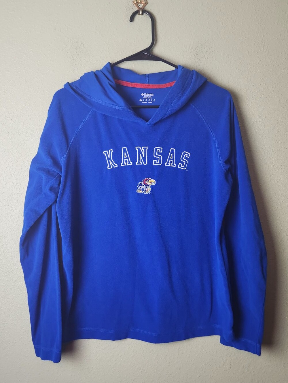 Columbia Royal Blue Kansas Hooded Long Sleeve Pullover Youth Size Large